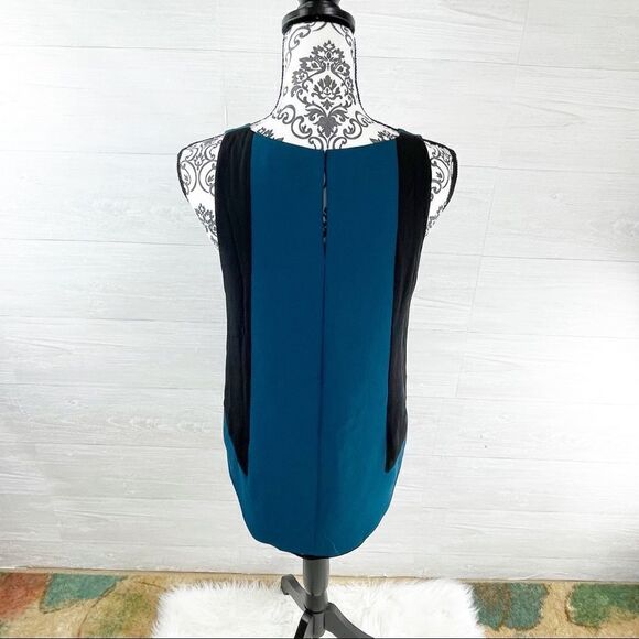 Rebecca Minkoff Keyhole Colorblock Silk Blend Shift Tank Top - Picture 4 of 8